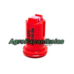 ΜΠΕΚ ΣΚΟΥΠΑΣ ΠΝΕΥΜΑΤΙΚΟ ΚΕΡΑΜΙΚΟ ΔΙΠΛΟ ATC-AIR TWIN 30° + 30° (110°) & ΤΡΥΠΑ 1.5 (ΚΟΚΚΙΝΟ)