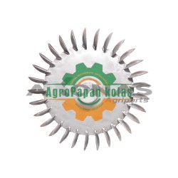 ΦΤΕΡΩΤΗ ΤΟΥΡΜΠΙΝΑΣ ΣΙΔΕΡΕΝΙΑ (ΖΗΣΟΠΟΥΛΟΥ-ΑΠΟΣΤΟΛΟΥ Φ90) ΓΙΑ ΑΞΟΝΑ Ø35mm ΔΙΑΜ. 520mm