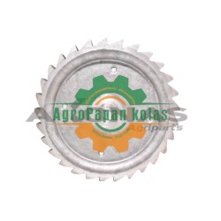 ΦΤΕΡΩΤΗ ΤΟΥΡΜΠΙΝΑΣ ΑΛΟΥΜΙΝΙΟΥ (ΖΗΣΟΠΟΥΛΟΥ&ΠΑΤΕΝΙΔΗ Φ90-Φ110) ΓΙΑ ΑΞΟΝΑ Ø28mm ΔΙΑΜ.=440mm