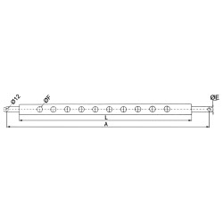 ΛΑΜΑ ΤΡΥΠΗΤΗ ΕΛΑΦΡΟΥ ΤΥΠΟΥ L670mm