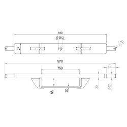 ΛΑΜΑ ΤΡΥΠΗΤΗ ΚΑΡΟΥΛΙΟΥ L830mm