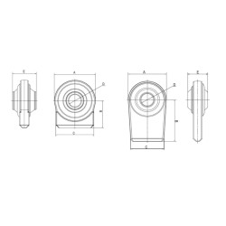 ΑΚΡΟ ΜΠΡΑΤΣΩΝ ΚΟΛΛΗΤΟ Φ19mm ΓΙΑ ΛΑΜΑ 50mm