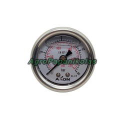 ΜΑΝΟΜΕΤΡΟ ΑΕΡΟΣ ΓΛΥΚΕΡΙΝΗΣ ΒΑΣΗ ΠΙΣΩ Φ40mm-ΠΑΣΟ 1/8"-ΠΙΕΣΗ 0-16bar