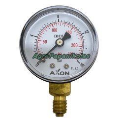 ΜΑΝΟΜΕΤΡΟ ΑΕΡΟΣ ΒΑΣΗ ΚΑΤΩ Φ50mm- ΠΑΣΟ 1/8"- ΠΙΕΣΗ 0-16bar