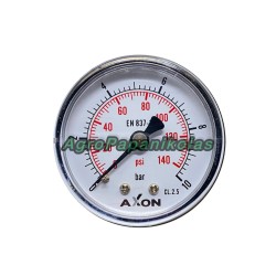 ΜΑΝΟΜΕΤΡΟ ΑΕΡΟΣ ΒΑΣΗ ΠΙΣΩ Φ50mm- ΠΑΣΟ 1/4"- ΠΙΕΣΗ 0-10bar