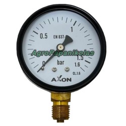 ΜΑΝΟΜΕΤΡΟ ΝΕΡΟΥ ΒΑΣΗ ΚΑΤΩ Φ63mm - ΠΑΣΟ 1/4" - ΠΙΕΣΗ 0-1.6bar