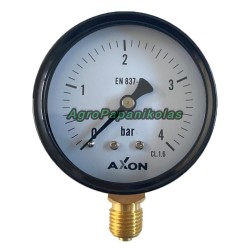 ΜΑΝΟΜΕΤΡΟ ΝΕΡΟΥ ΒΑΣΗ ΚΑΤΩ Φ63mm - ΠΑΣΟ 1/4" - ΠΙΕΣΗ 0-4bar