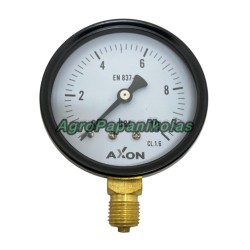 ΜΑΝΟΜΕΤΡΟ ΝΕΡΟΥ ΒΑΣΗ ΚΑΤΩ Φ63mm - ΠΑΣΟ 1/4" - ΠΙΕΣΗ 0-10bar