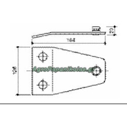 ΒΑΣΗ ΛΕΠΙΔΑΣ ΧΟΡΤΟΚΟΠΤΙΚΟΥ PZ ZWEEGERS CM185 PZ0250 VICON FAHR KM318 ΙΤΑΛΙΑΣ