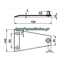 ΒΑΣΗ ΛΕΠΙΔΑΣ ΧΟΡΤΟΚΟΠΤΙΚΟΥ JF-Stoll M 190T M 190TS 3223-445A, SAMASZ 105050300 AgroZappa