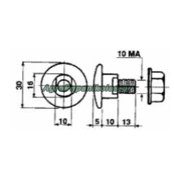 ΒΙΔΑ ΛΕΠΙΔΑΣ KUHN Φ16mm ΓΕΡΜΑΝΙΑΣ