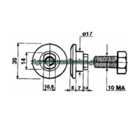 ΒΙΔΑ ΛΕΠΙΔΑΣ KRONE Φ17mm ΙΤΑΛΙΑΣ