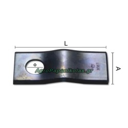ΛΕΠΙΔΑ ΚΑΜΠΟΥΡΑ 105x47x4mm Φ21mm MWS