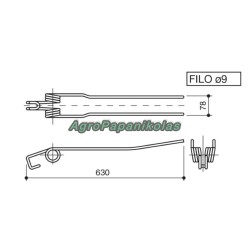 ΕΛΑΤΗΡΙΟ ΧΟΡΤΟΣΥΛΛΕΚΤΗ DEUTZ, FAHR/ 16504331 L=620mm ΙΤΑΛΙΑΣ