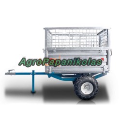 Τρείλερ για τρακτέρ με μηχανική ανατροπή 600kg και γαλβανιζέ παραπέτα MT600-M
