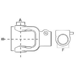 ΔΙΧΑΛΟ ΚΑΡΡΕ Τ80 35x106,5mm Ζ20 Φ45 AgroCardan