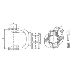 ΔΙΧΑΛΟ ΚΑΡΡΕ Τ70 30,2x106,5mm Ζ6 Φ35 ΔΙΠΛΗ ΑΣΦΑΛΕΙΑ AgroCardan