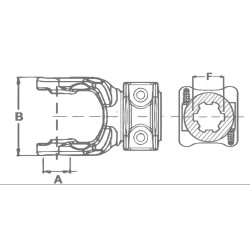 ΔΙΧΑΛΟ ΚΑΡΡΕ Τ80 35x106,5mm Ζ6 Φ35 ΔΙΠΛΗ ΑΣΦΑΛΕΙΑ AgroCardan
