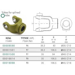 ΔΙΧΑΛΟ ΠΟΛΥΣΦΗΝΟ Τ60 30,2x92mm Ζ12 Φ35 AgroCardan