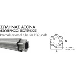 ΣΩΛΗΝΑ ΑΞΟΝΑ PTO ΑΣΤΕΡΑΣ ΕΣΩΤΕΡΙΚΗ 47,4x37,1mm AgroCardan