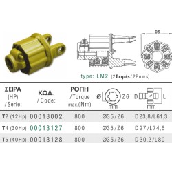 ΣΥΜΠΛΕΚΤΗΣ ΜΕ ΚΑΣΤΑΝΙΑ Τ20 23,8x61,3 2 ΣΕΙΡΩΝ 800Nm