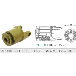 ΣΥΜΠΛΕΚΤΗΣ ΜΕ ΚΑΣΤΑΝΙΑ Τ60 30,2x92 3 ΣΕΙΡΩΝ 1200Nm