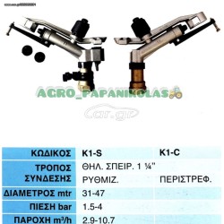 ΕΚΤΟΞΕΥΤΗΡΑΣ ΜΕ ΤΑΛΑΝΤΕΥΟΜΕΝΟ ΒΡΑΧΙΟΝΑ «K1-S» & «K1-C» 