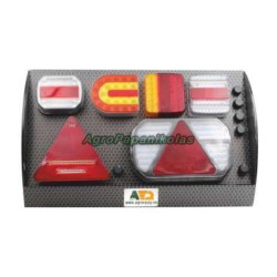 ΣΤΑΝΤ ΕΠΙΤΡΑΠΕΖΙΟ 6 ΦΩΤΩΝ ΡΥΜΟΥΛΚΟΥΜΕΝΟΥ LED ΜΕ ΤΡΟΦΟΔΟΤΙΚΟ ΚΑΙ ΔΙΑΚΟΠΤΗ ΔΟΚΙΜΗΣ