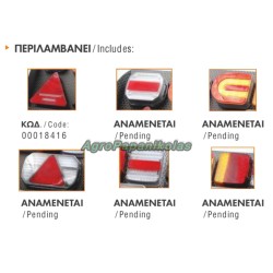 ΣΤΑΝΤ ΕΠΙΤΡΑΠΕΖΙΟ 6 ΦΩΤΩΝ ΡΥΜΟΥΛΚΟΥΜΕΝΟΥ LED ΜΕ ΤΡΟΦΟΔΟΤΙΚΟ ΚΑΙ ΔΙΑΚΟΠΤΗ ΔΟΚΙΜΗΣ
